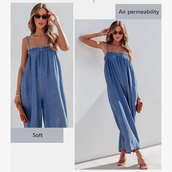 NWOT Women 's Wide Leg Jumpsuits Size Small - Picture 3 of 13